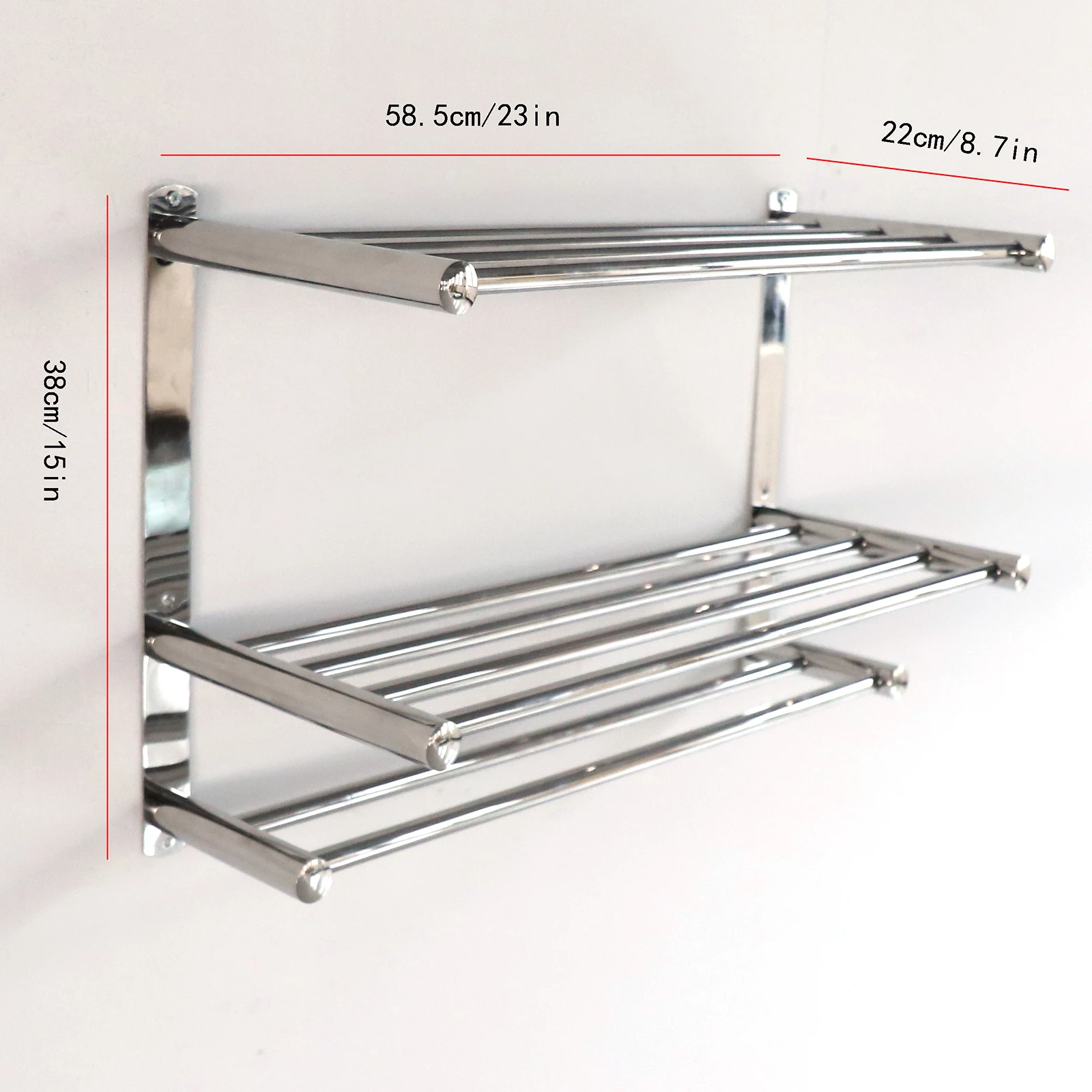 Wall Mounted Towel Rack, Stainless Steel Towel Rack, Modern Silver Towel Rack Suitable for Mounting In the Kitchen, Bathroom,