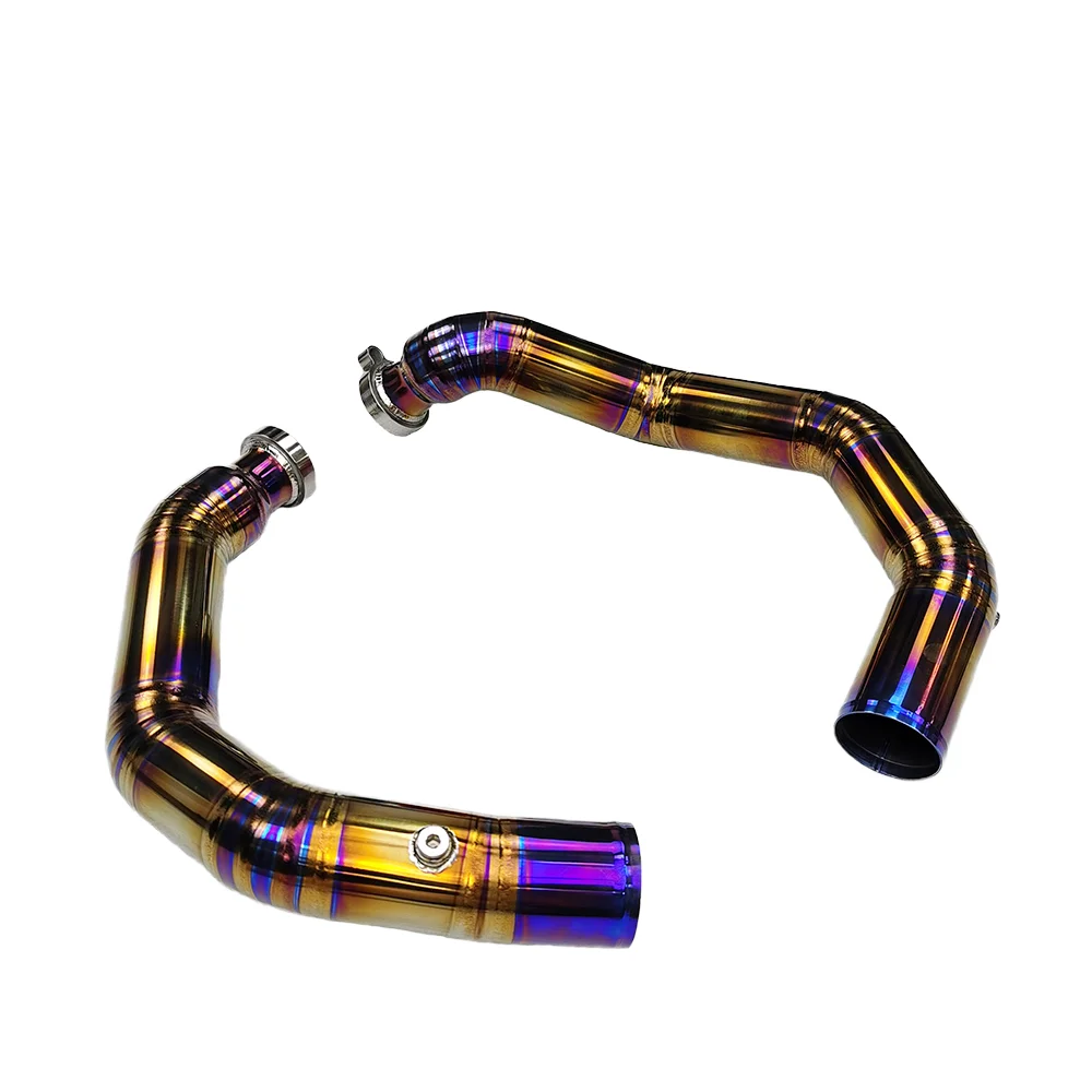 Titanium Cold Side J Pipe For BMW F80 M3 F82 M4 F87 M2C S55 Engine Exhaust System