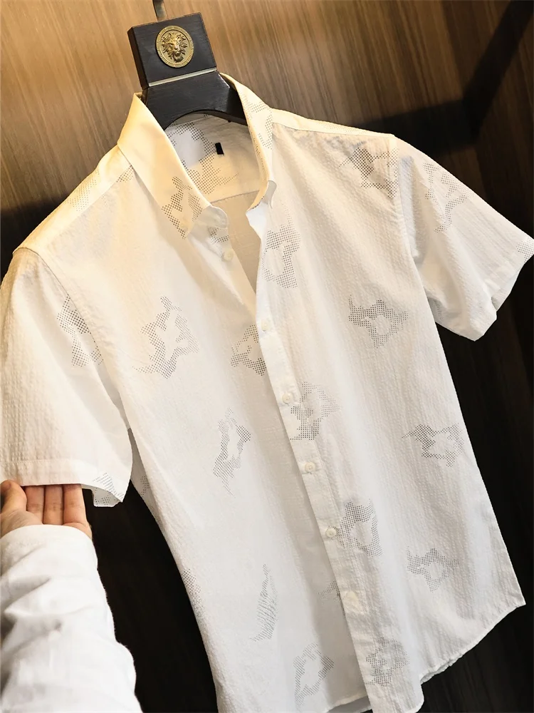 

Летняя мужская дышащая смесь хлопка irt с цветочным принтом ort Sve, универсальная деловая повседневная легкая повседневная одежда с подставкой