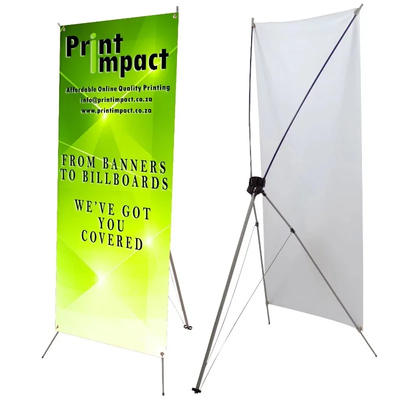 

Custom X Bracket Display Indoor Advertising Polyester and Aluminum Photo Banner Bracket Promotion