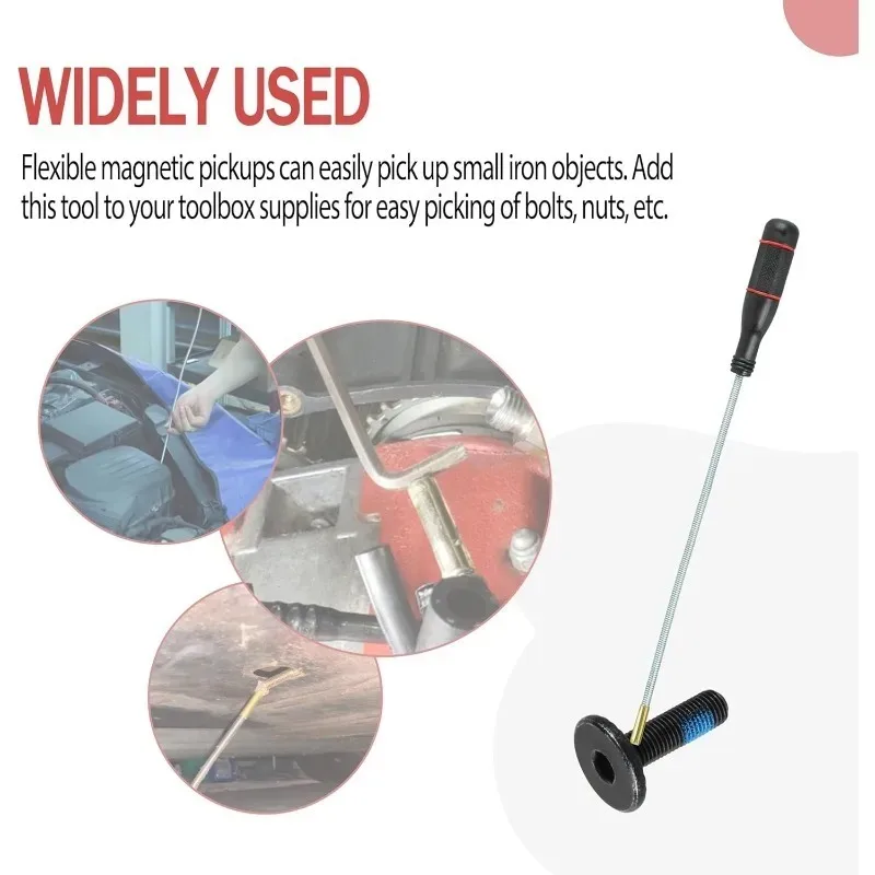 Гибкий магнитный инструмент для извлечения, гибкий всасывающий захват для опавших объектов в дренажных трубах, мастерской по ремонту автомобилей
