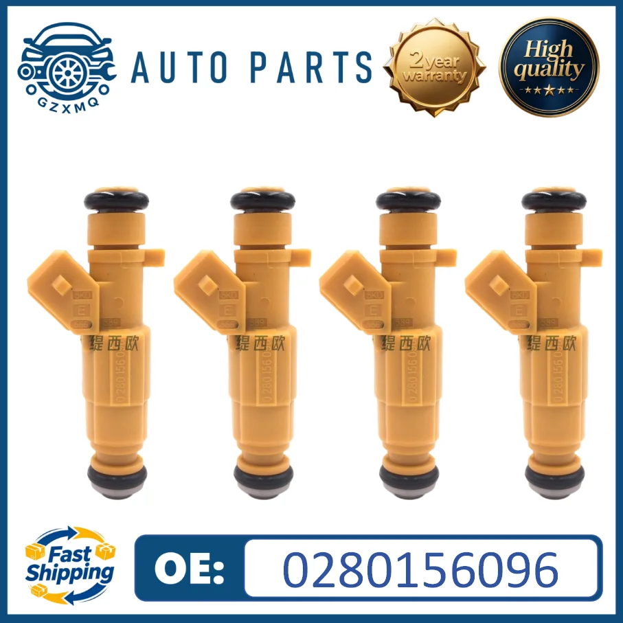 4 шт. топливных форсунок 0280156096 для Seat Ibiza, VW Golf, Polo, Cordoba 1.6L L4 2004~2009 # 032906031D