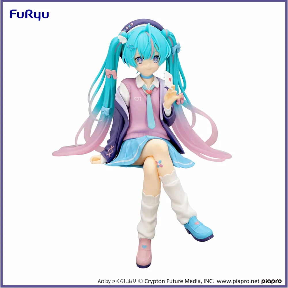 Anime Figure Bandai Furyu Hatsune Miku Noodle Stopper Figure -Love Blazer Navy Col PVC Action Figurine Collector Toys Model Doll