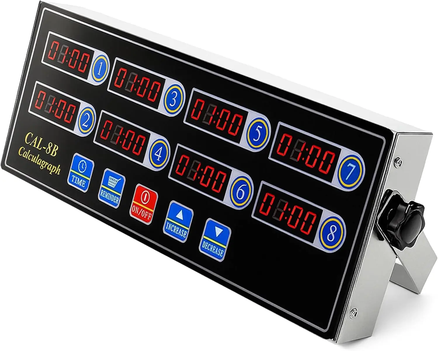 

Коммерческий 8-канальный цифровой кухонный таймер из нержавеющей стали с громким сигналом для ресторанов, многофункциональный таймер-напоминание