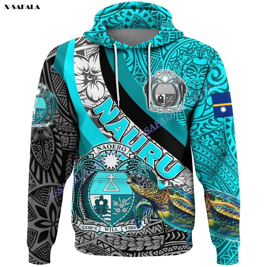 

Turtle Nauru Tattoo Cyan Polynesia 3D Printed Hoodie Men Shirt Pullover Sweatshirt Hooded Jersey Tracksuits Outwear Coat Jumper