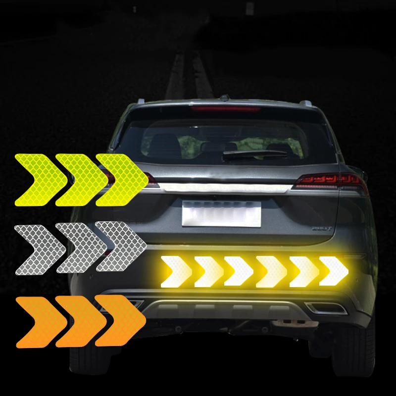 DIY Fluorescent Car High Sign Safety Light Reflective Strips Warning Sticker and Decals Green for Vehicle Motorcycle Bike Helmet