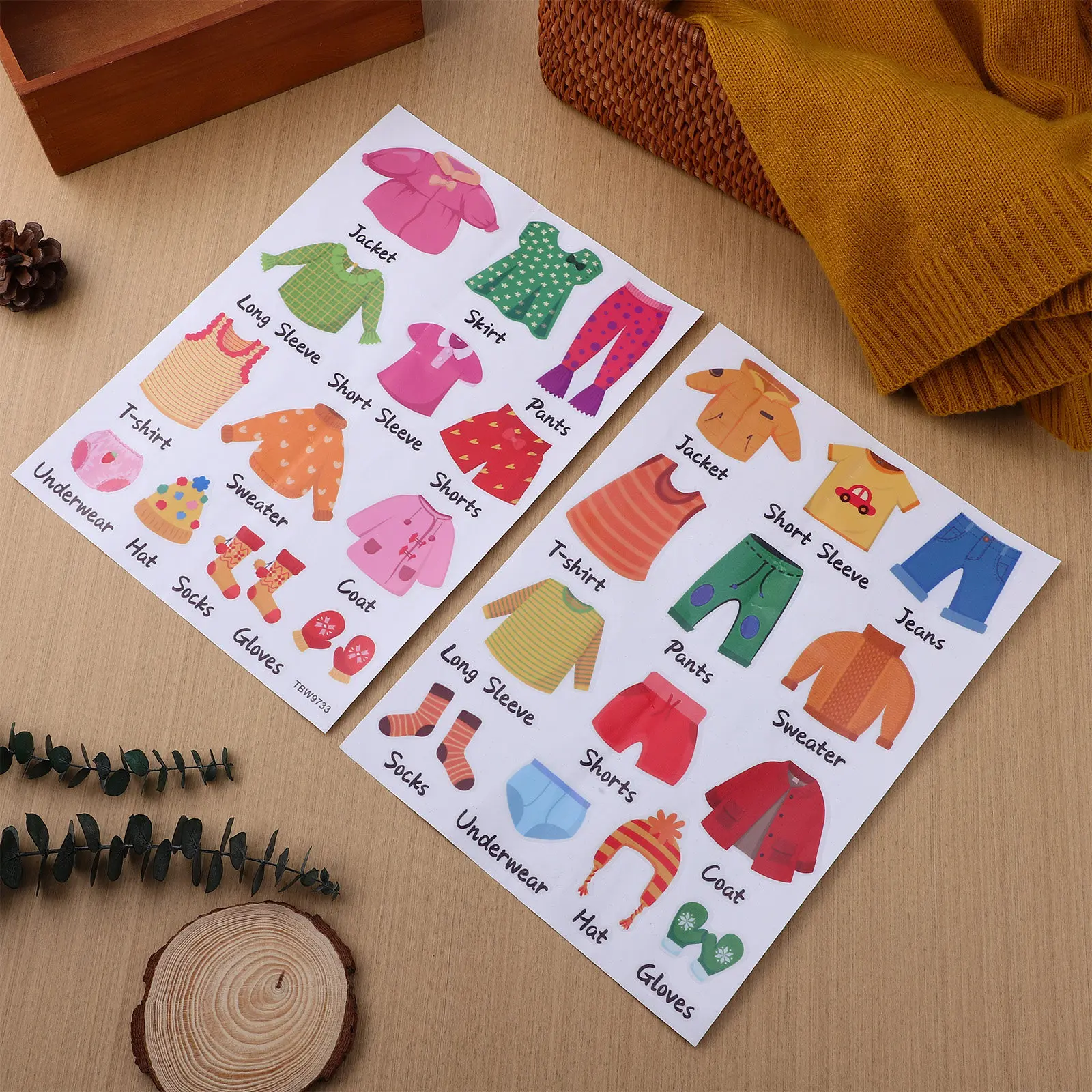 

Clothes Labels for 1 Sheet Clothing Category Sticker Dresser Decals Clothes Sorting Label Removable Organization Sticker