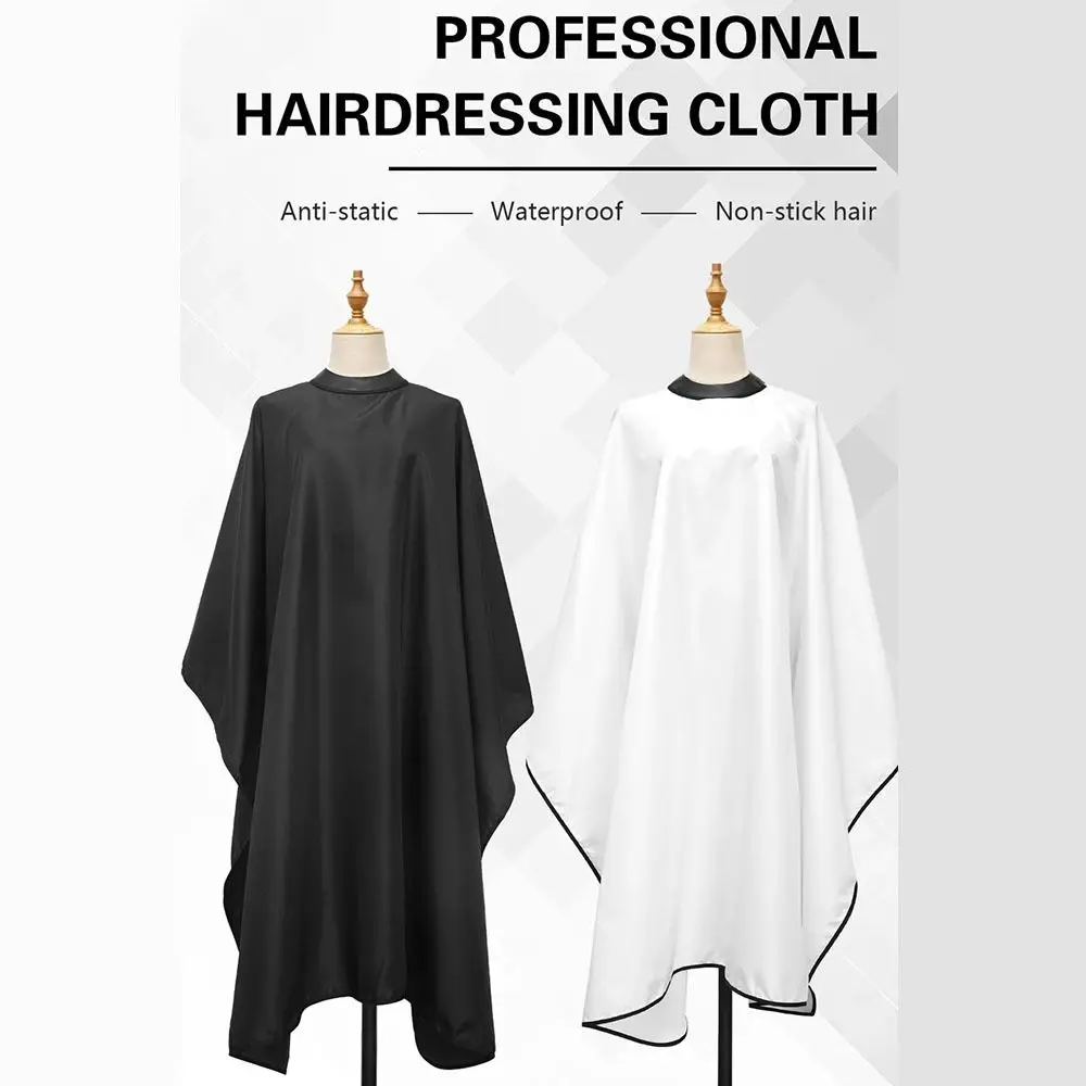 Waterproof Silicone Neckline Gown Silicone Collar Anti-Static Collar Barbershop Cape Long Sleeve Adjustable Buckle