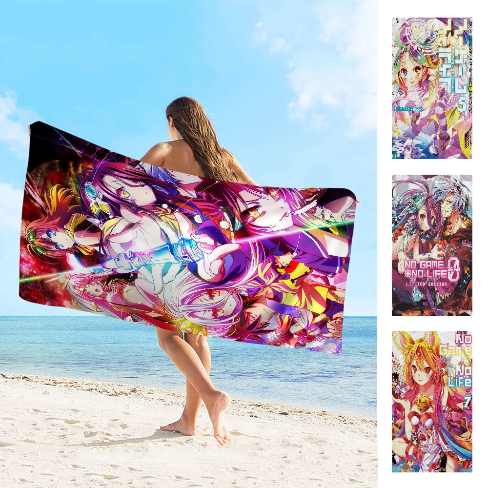 No Game No Life Microfiber Beach Towel Absorbent Quick Dry Soft Yoga Swimming Resort Mountain Climbing Towel