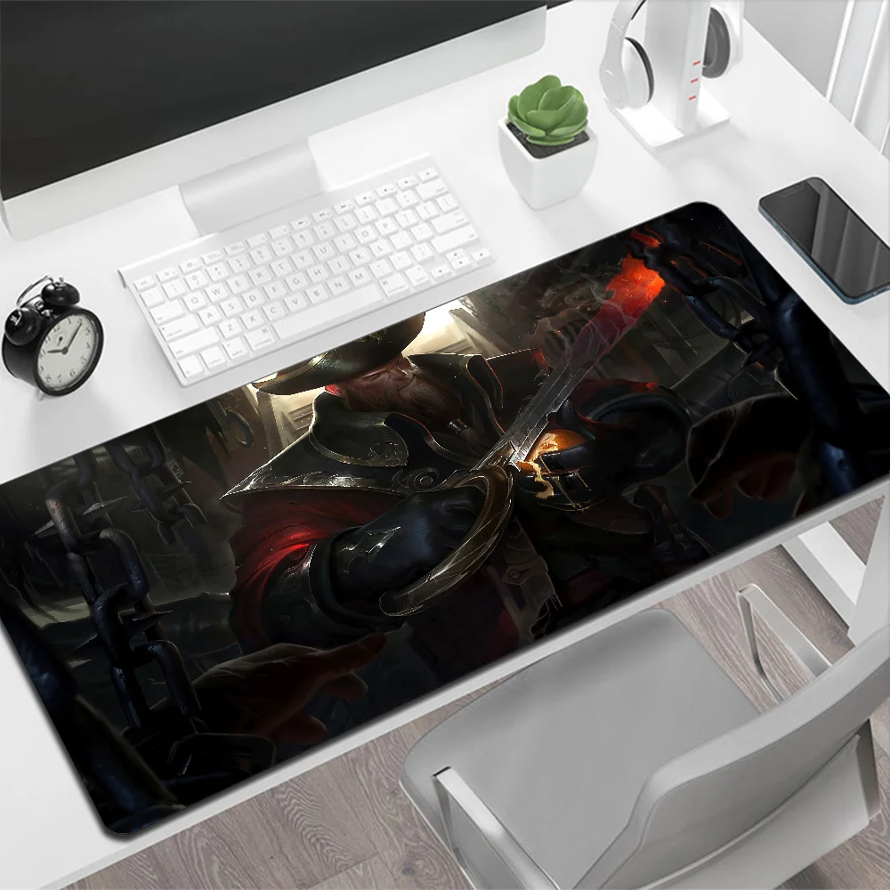 League of Legends Gangplank Large Mouse Pad Gaming Mouse Pad PC Gamer Computer Mouse Mat Big Mousepad Silicone Keyboard Desk Mat