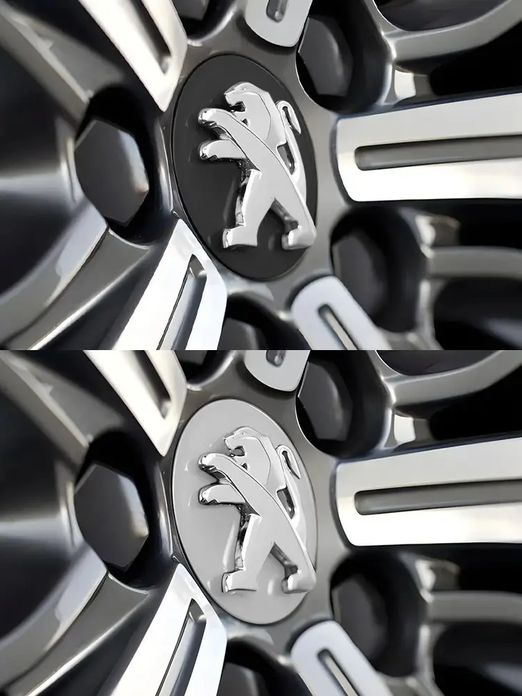 Pour Peugeot 301 307 308 406 508 2008 3008 5008 108 SW 607 4008 107 306 Centre de roue de voiture capuchon de moyeu Badge jante couvercle autocollant accessoire