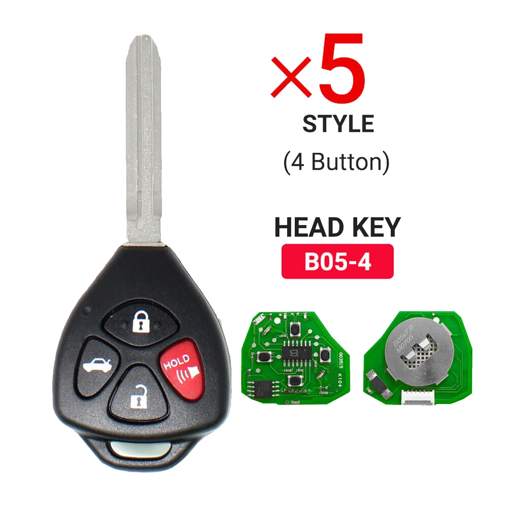 5Pcs KEYDIY B05-4 Universal 4 Button B-Series KD Car Remote Control Key for KD900 KD900+ URG200 KD-X2 Mini for Toyota