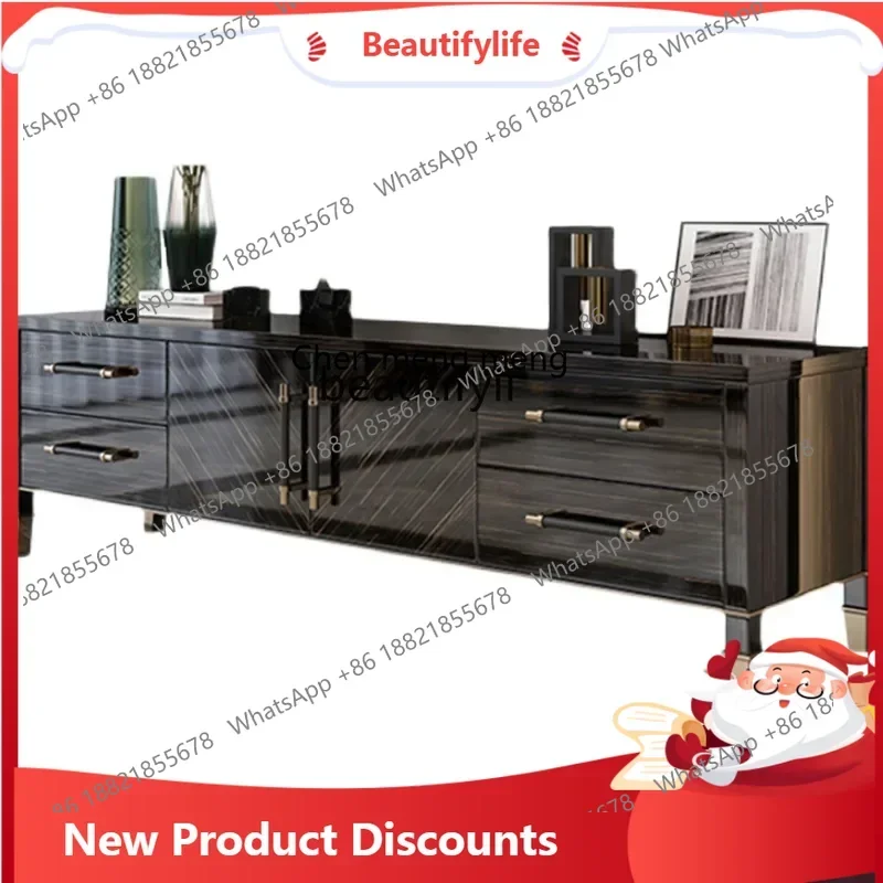 

zq1Postmodern simple light luxury TV cabinet American solid wood neoclassical living room coffee table combination Hong Kong sty