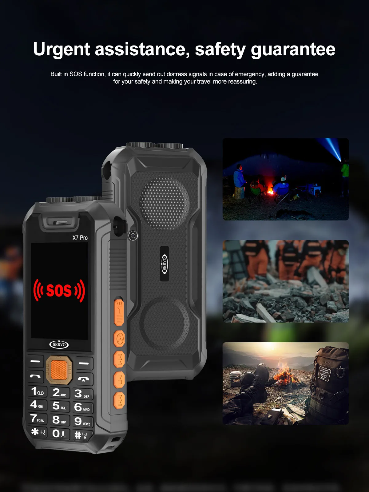 SERVO X7 PRO Multi-Function Mobile Phone Desk Lamp Mini Fan Power Bank Bluetooth Dual SIM 2G Call Recording Magic Voice FM Radio