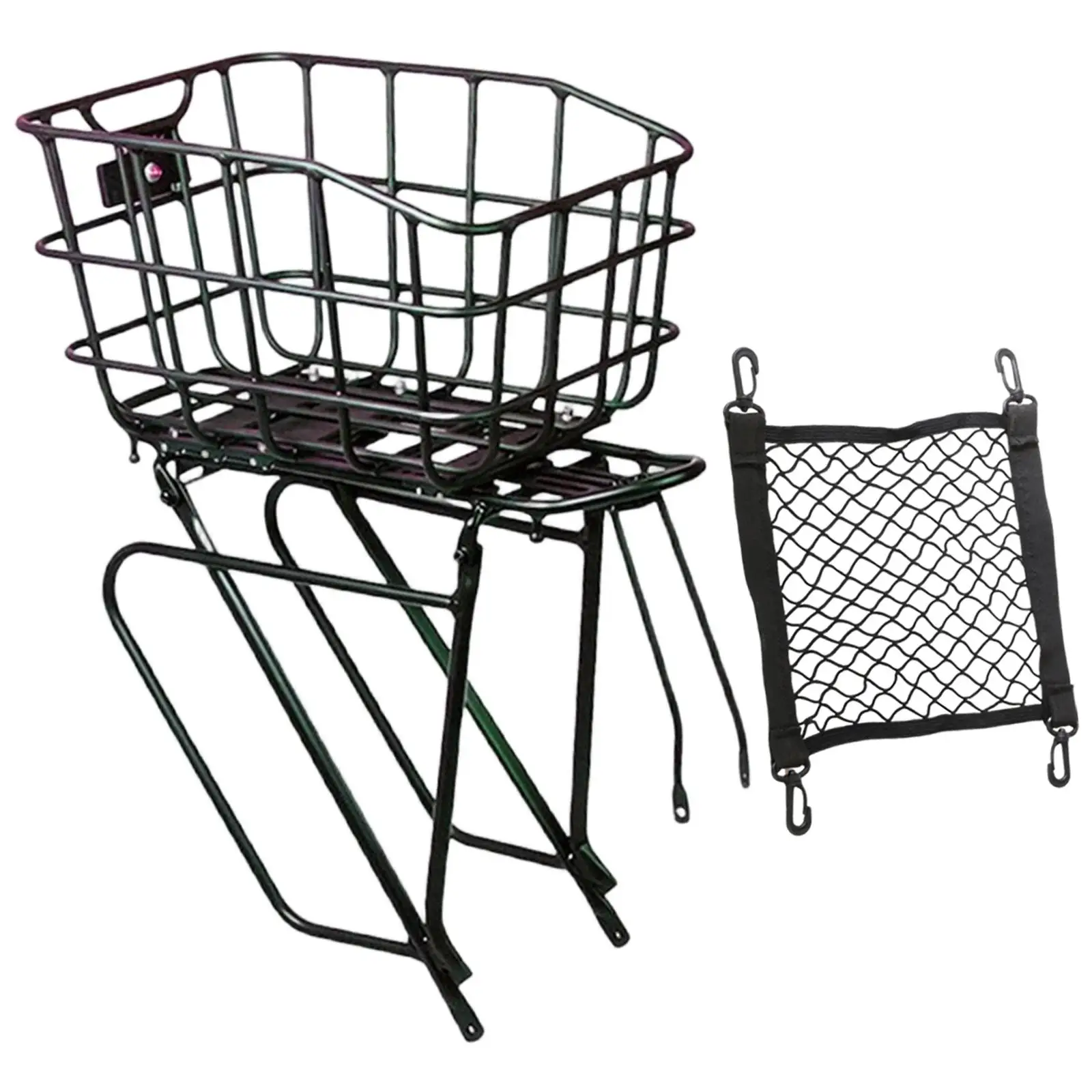 

Bike Basket Sturdy Construction Aluminum Alloy Convenient Assemble Accessory Cargo Rack Container for People Women Men Bikes