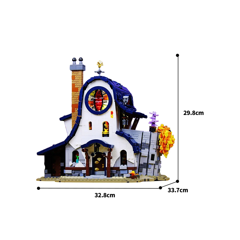 

MOC Owl House Model Bricks EDA Owl House Building Blocks Vintage Fantasy Cabin Blocks Toys