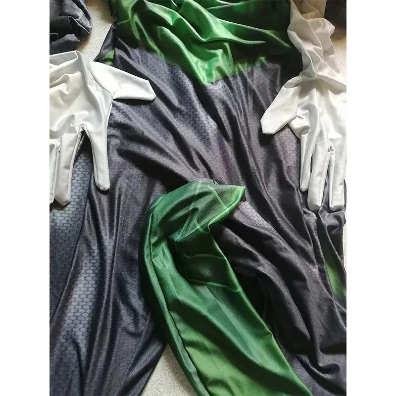 Disfraces de Cosplay de linterna verde para adultos y niños, mono Zentai de superhéroe