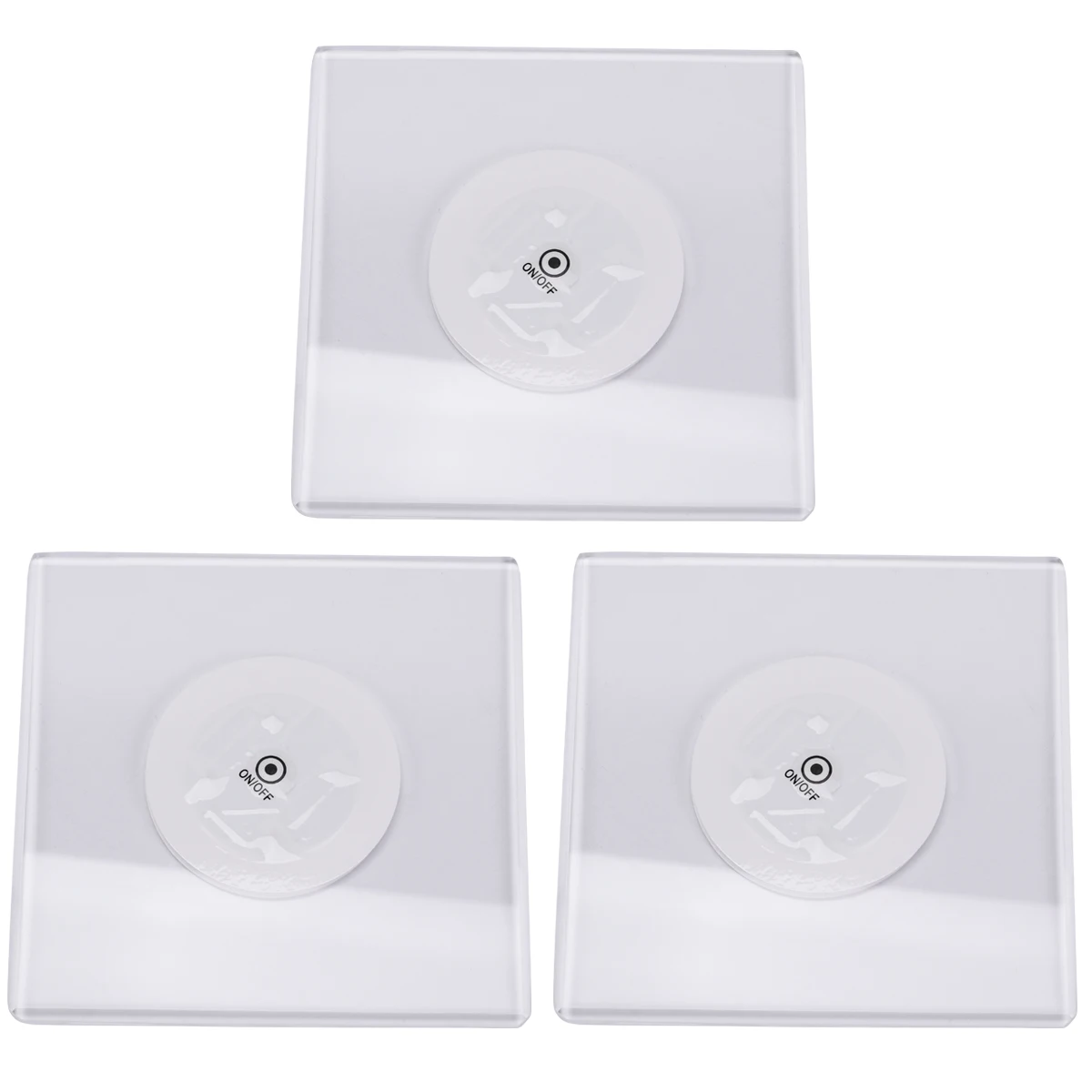 

3 Pcs LED Coaster Colorful Light for Bar Acrylic Cup Mat Untr Thin LED Bar Coaster Powered Gift