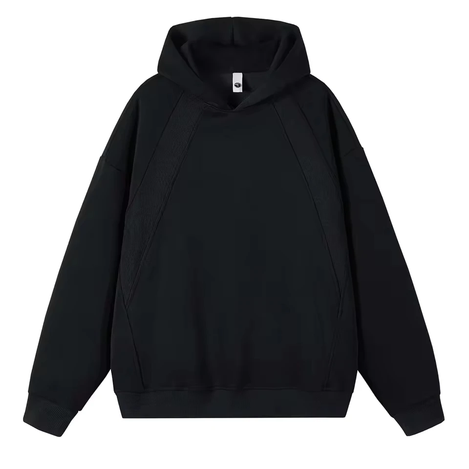 Men'S Fashion Fall Hooded Sweatshirt Men'S Hooded Sweater Solid Color Loose Hooded Sweater Men'S Hoodless Sweatshirt