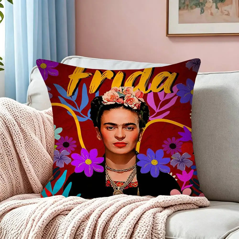 Fashion F-FridaS K-Kahlo Pillow Case Square Double-Sided Sofa Cushion Cover Bedroom Bedside Pillow