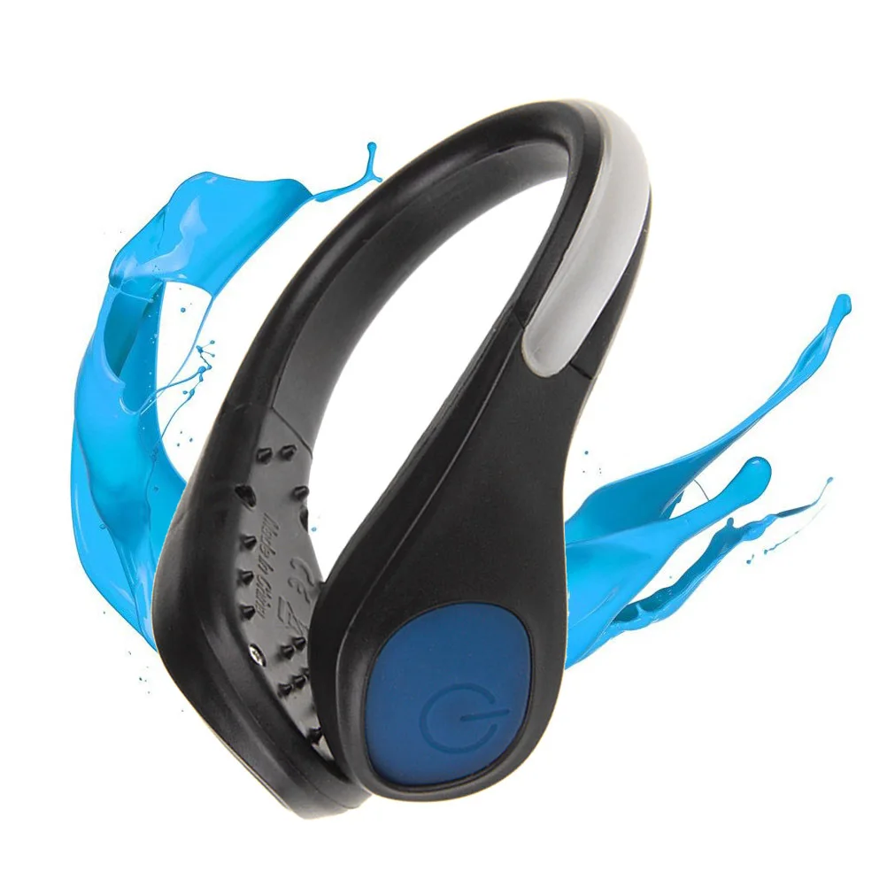 2Pcs LED Shoe Clip Flash Light Blue Safety Night Running Jogging Cycling Gear Bright Shoe Light Clips Night Running Gear Clips