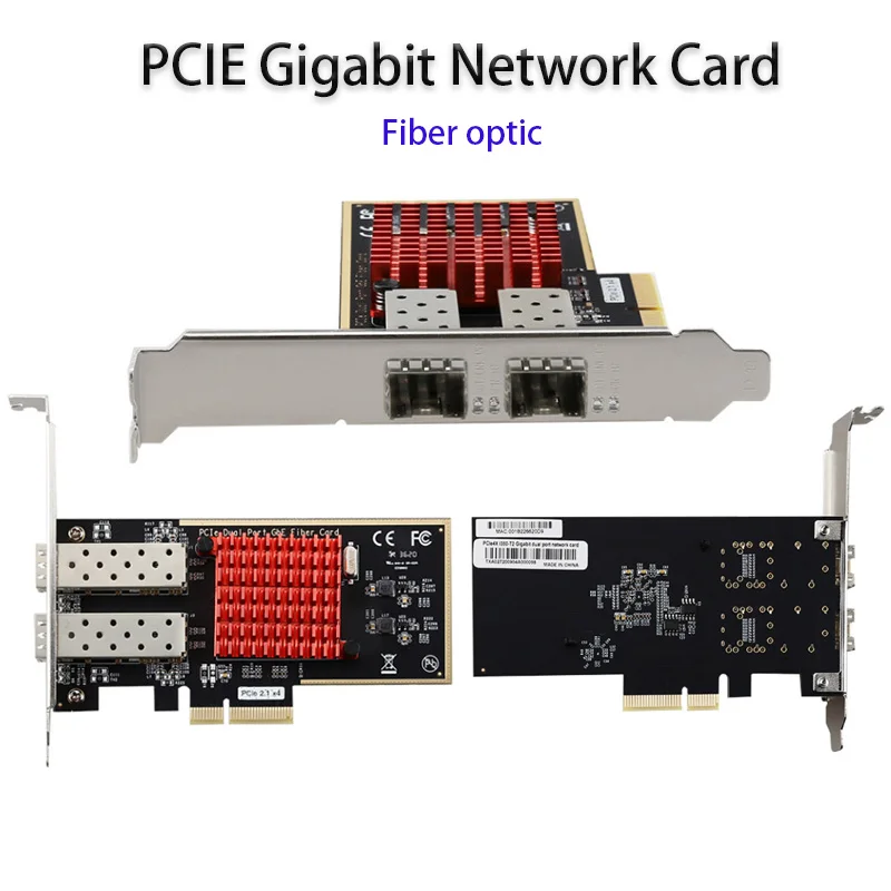 

Волоконная сетевая карта 1000 Мбит/с PCIE Гигабитная оптическая сетевая карта Интернет-сплиттер Удлинительный кабель Игровая карта PCIE Сетевой адаптер HUB