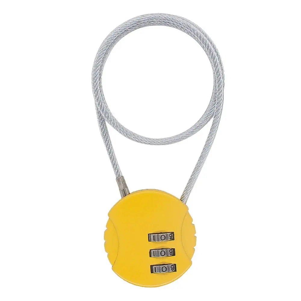

New Zinc Alloy Motorcycle Helmet Lock Password Digit Padlock Smart Combination Lock Wire Rope Padlock Code Security Lock