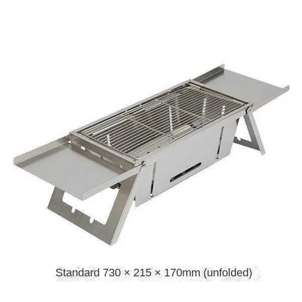 

Thickened Stainless Steel Folding Barbecue Stove, Portable Charcoal Grill for Home, Outdoor Camping