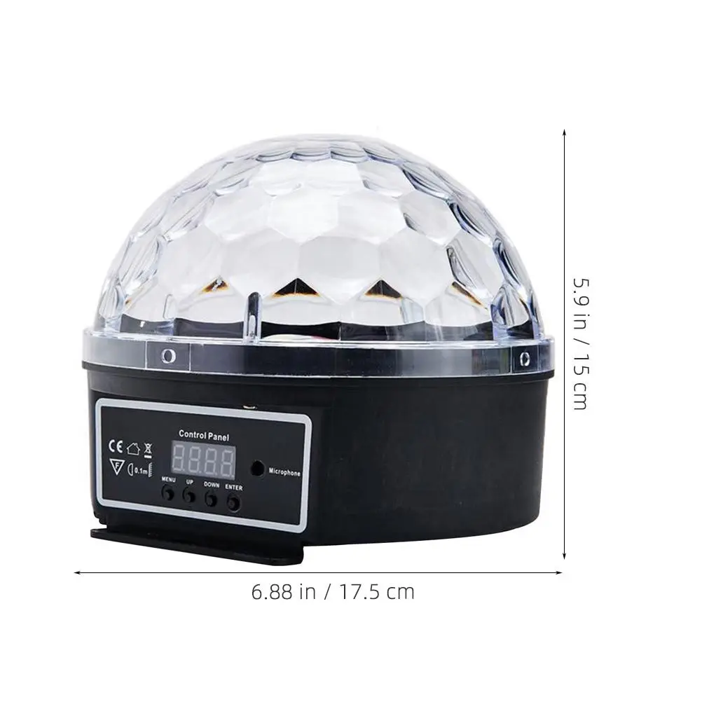 

Mini Digital Sound Control Ball Lamp 6 Channel Rgb LED Stage Light for Bar Wedding Party Decoration Disco Lights