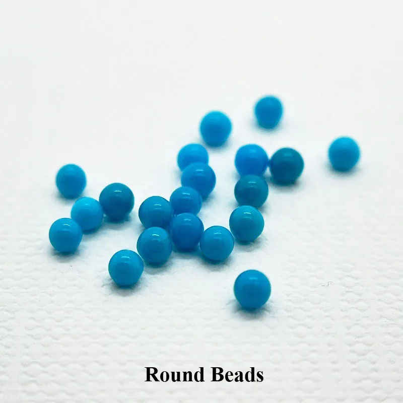 Natural Turquoise Loose Stone Beads Round Shape Top Quality Charm Beads for Diy Jewelry Make Tesselation Rings Main Materials