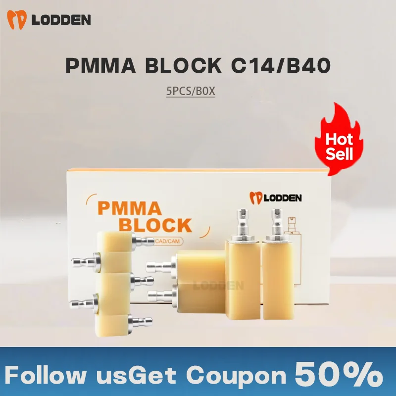 

Dental PMMA Block C14 B40 Dentistry Resin Block Lab Materials for CAD CAM Sirona CEREC Laboratory Supplies Dentist