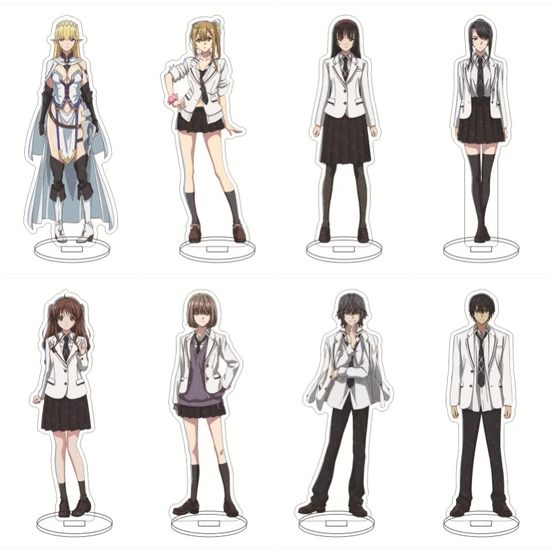 

15CM Anime Hazure Waku no de Saikyō ni Natta Ore ga Subete wo Jurin Suru made Acrylic Key Chain Accessories Acrylic Stand gifts