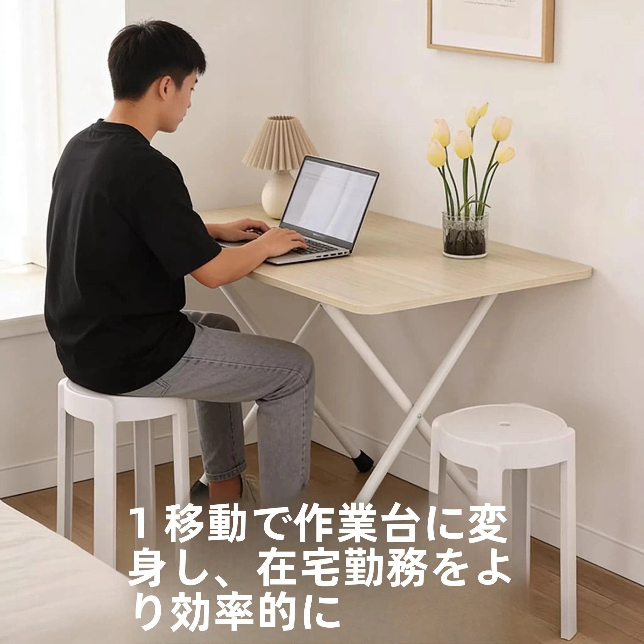 耐久性のある折りたたみテーブル、家庭寮、屋外屋台、ダイニングテーブル、多機能ロングテーブル、ステンレススチールフレーム