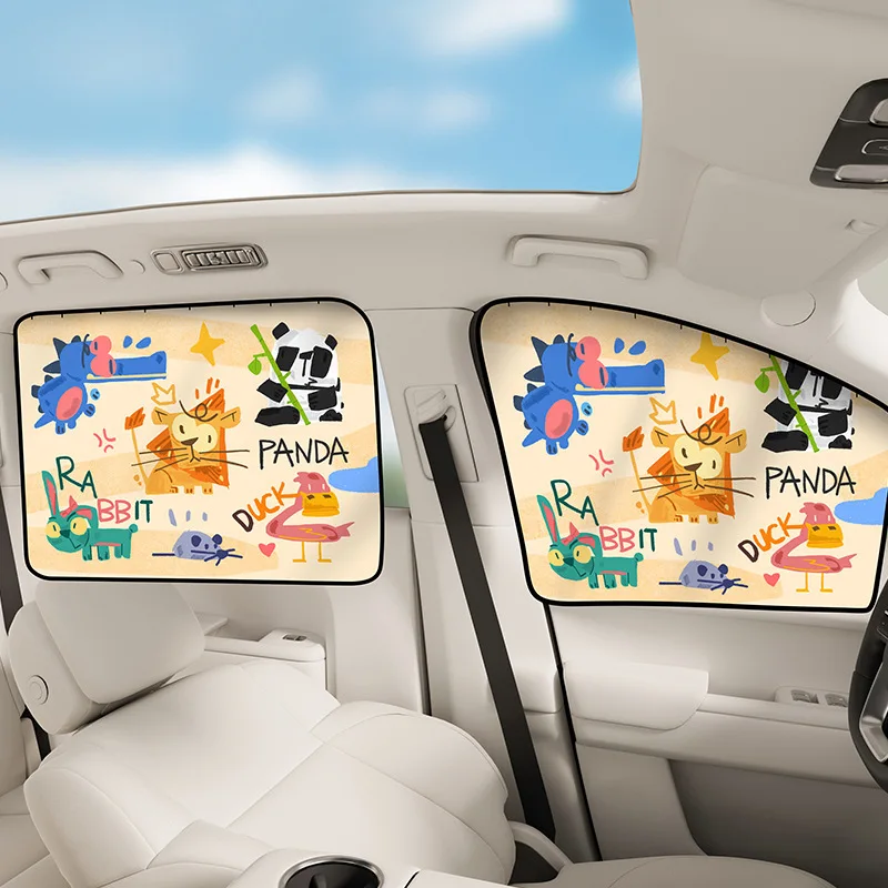 Car Window Sunshade, Baby Sunscreen, Privacy Curtain in the Stroller, Car Embedded Track Type Blackout Car Curtain
