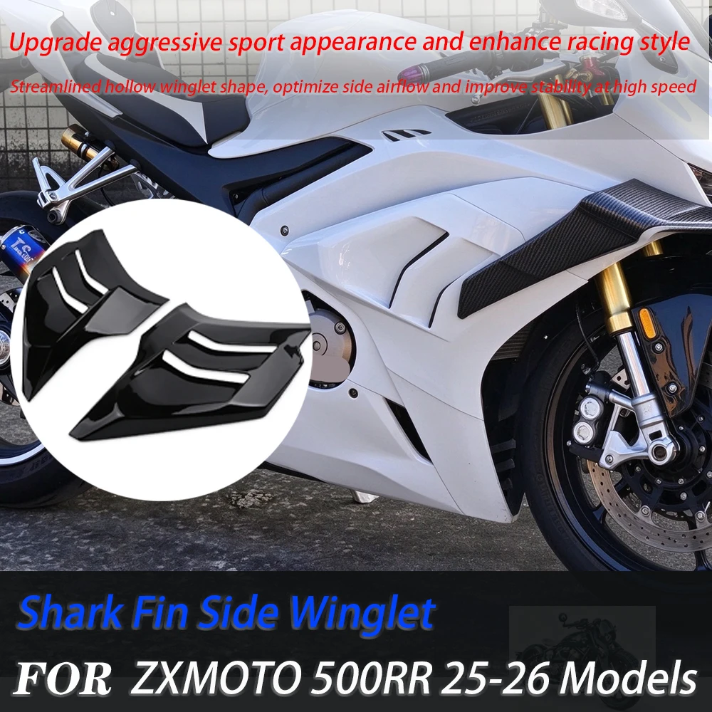 For ZXMOTO 500RR 25-26 Models Motorcycle Shark Fin Side Winglet