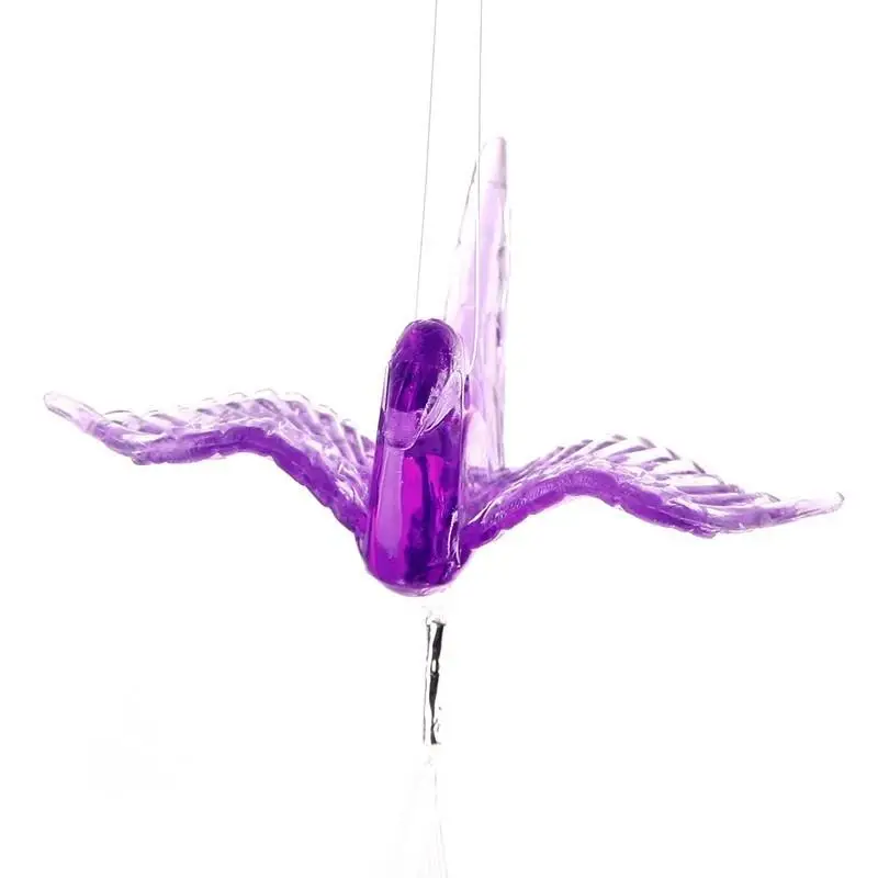 

Plastic Wind Chimes Cranes Outdoor Yard Garden Home Decor Ornament W/ Metal Tube Hanging Mascot Good Luck Windchime