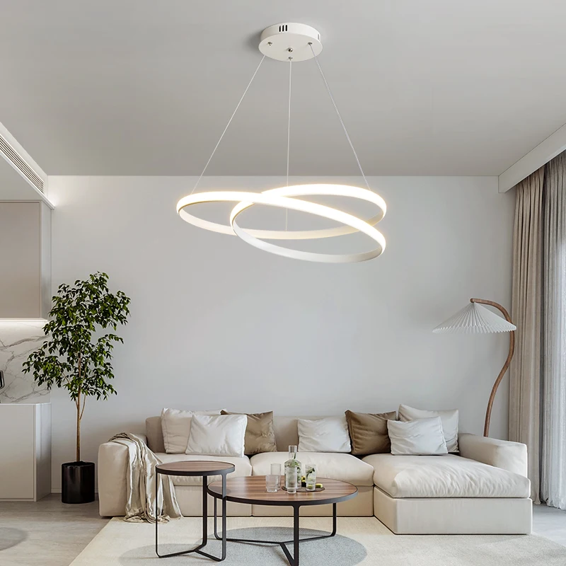 Modern Light Luxury Led Pendant Chandelier Bedroom Ceiling Lamps Minimalist Style Restaurant Creative Home Lighting Lamps