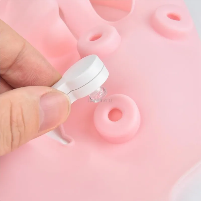 Red soft gel facial mask massager with vibration acupoint controller anti-wrinkle skin care tool