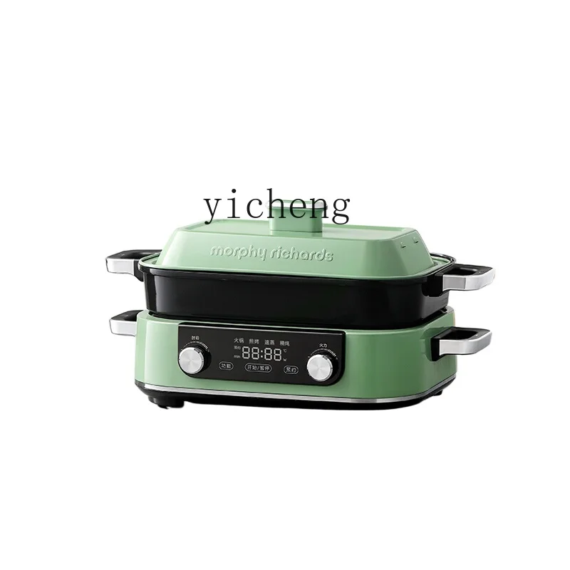 ZK multi-function pot cooking hot pot barbecue shabu integrated household cooking stir  electric barbecue Internet celebrity pot