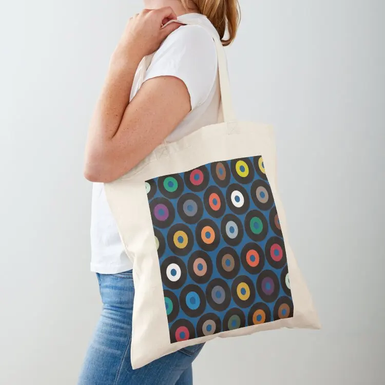 

VINYL blue Tote Bag cute tote bag university shopper bag Custom Women bags