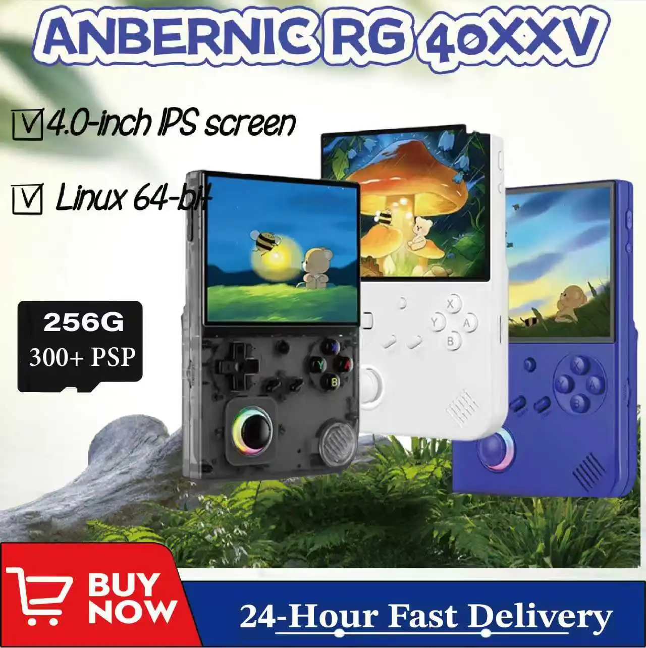 

ANBERNIC RG40XX V Retro Handheld Game Players 4.0''IPS Retro Game Console Portable Gaming Console Linux System RG40XXV PSP Game