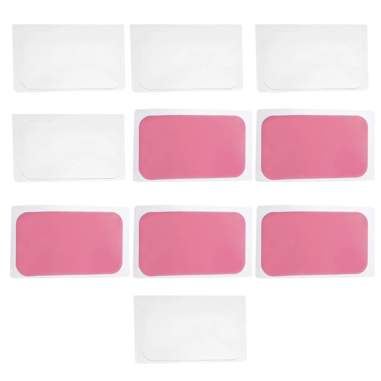 

10pcs Silicone Rectangle Loose Grafting Gasket Pallet Reusable Soft Comfortable Pink Transparent Adhesive Lift Pads Eyelash