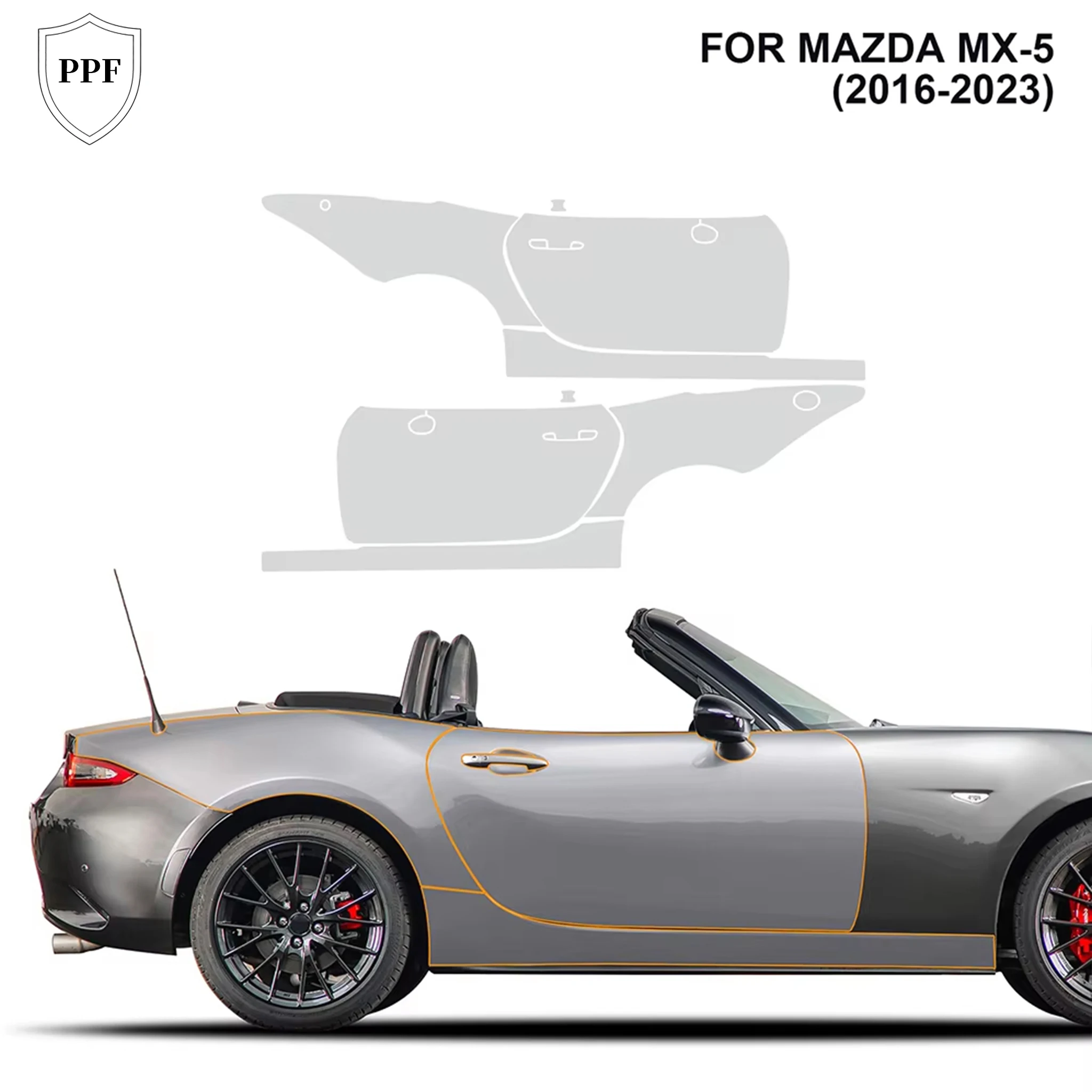 

Pre-cut PPF For Mazda MX-5 MX5 2016-2023 Clear TPU Paint Protection Film Car Exterior Cover Anti-Scratch Resistant Repairable
