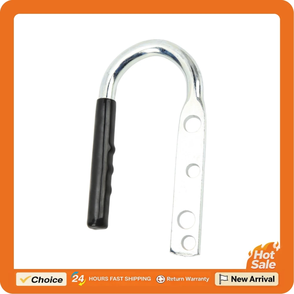 Trailer Coupler Lift Handle Galvanized Steel Rubber Tongue Lift Handle for RV Caravan Boat Trailer Coupler Grab Handle