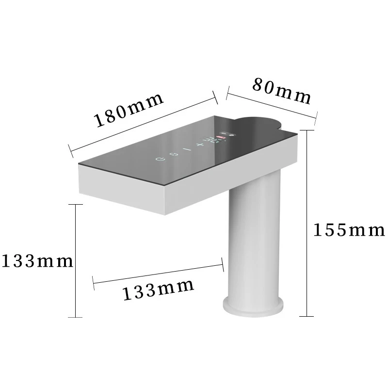 

External induction instant electric hot water faucet Kitchen and bathroom hot and cold smart digital display faucet