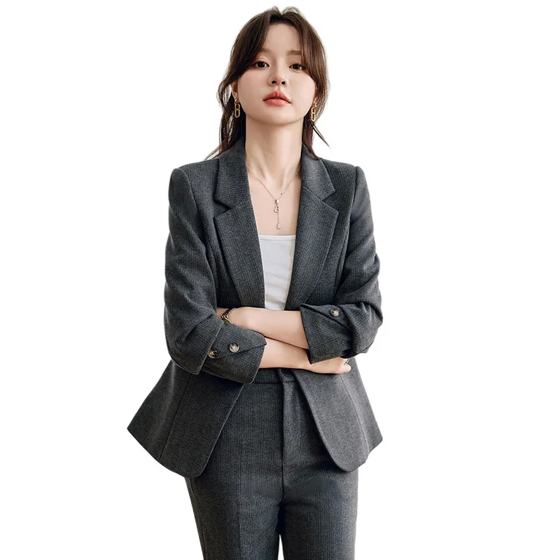 Brown Suit Jacket for Women Spring and Autumn2024New High-End Business Wear High Sense Elegant Business Suit Shorts Suit