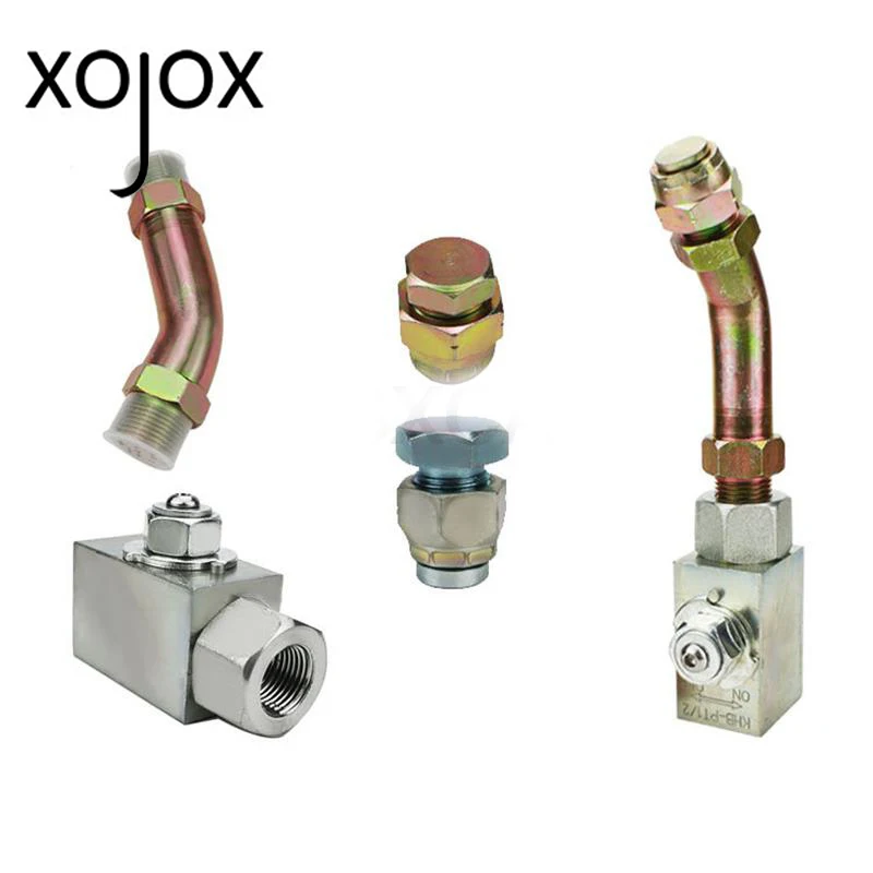 

XOJOX For SANY 55 60 65 75 Breaker plug hydraulic tubing connector Gun machine globe valve elbow high quality Excavator acces