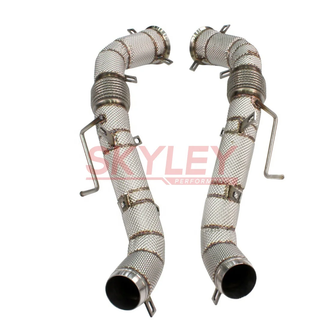 SKYLEY Exhaust System Stainless Steel Polishing Catless Sport Downpipe For Mclaren 650s 570s 570gt 540c 600lt