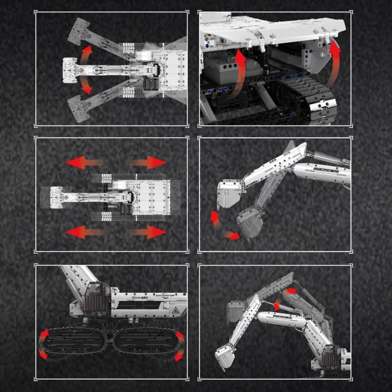 MOLD KING Engineering Truck 17079 Technische graafmachine APP Op afstand bestuurbare bouwsteentechnologie Cadeau voor volwassenen