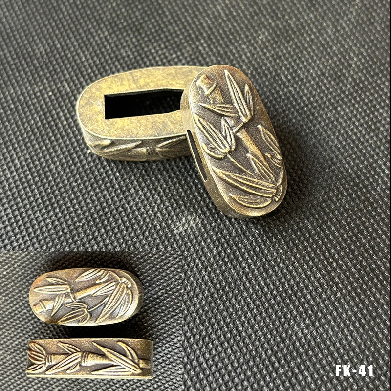 Hochwertige Legierung Katana-Griffkappe Fuchi Kashira Griffkragen für Japanische Schwerter Samurai-Katanas Wakizashi-Schwerter Zubehör – Detail 23